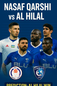 AFC Champions League Prediction Nasaf Qarshi vs Al Hilal Saudi giants set to dominate on the road