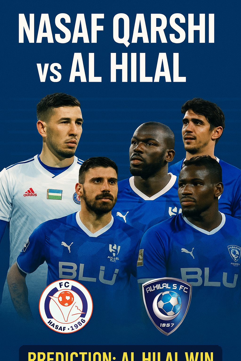 AFC Champions League Prediction Nasaf Qarshi vs Al Hilal Saudi giants set to dominate on the road