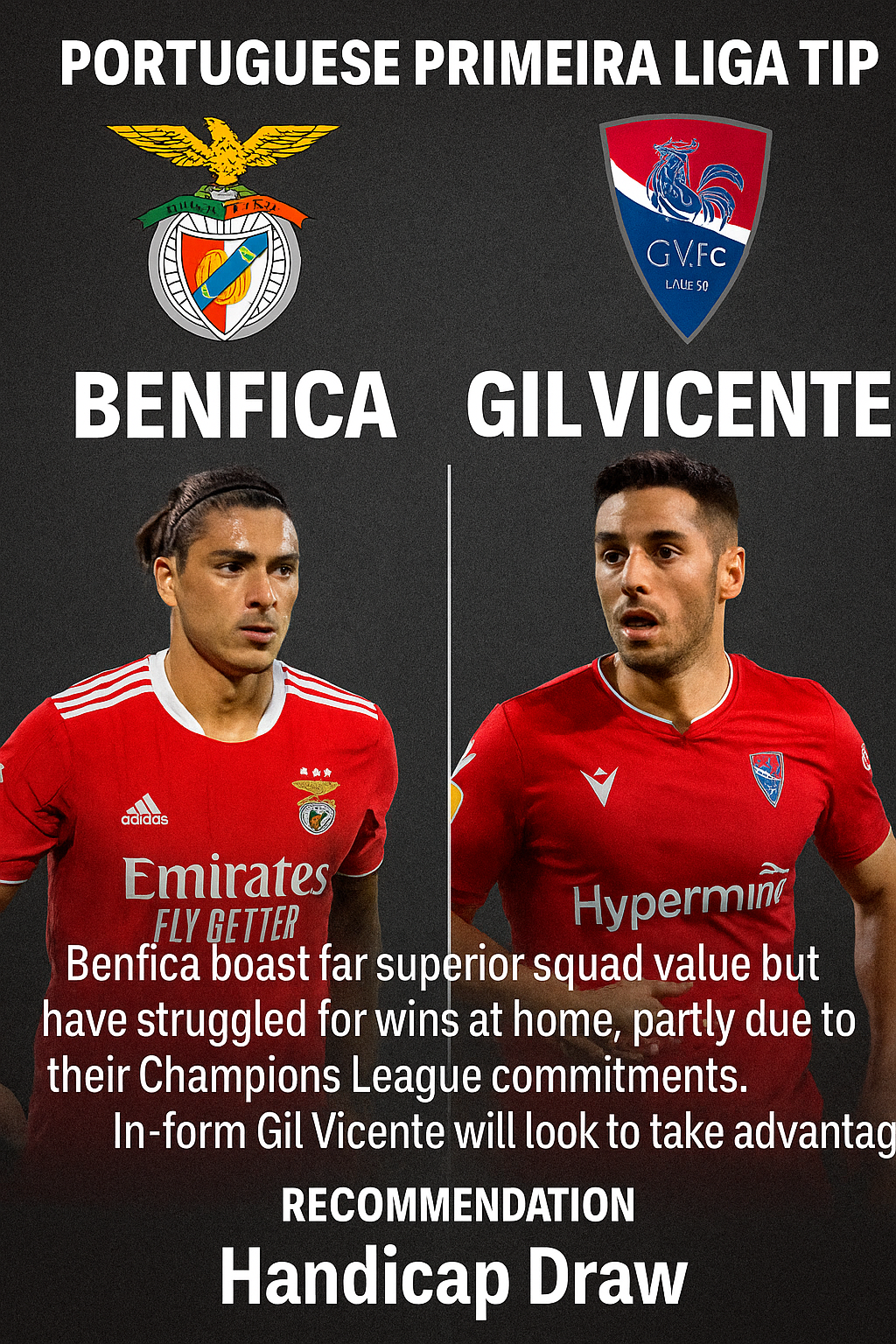 Primeira Liga Prediction Benfica vs Gil Vicente｜Giants under pressure as visitors ride hot streak