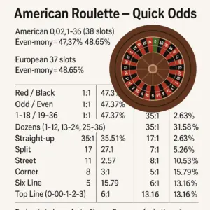 A Quick Guide to American Roulette Combinations & Probabilities