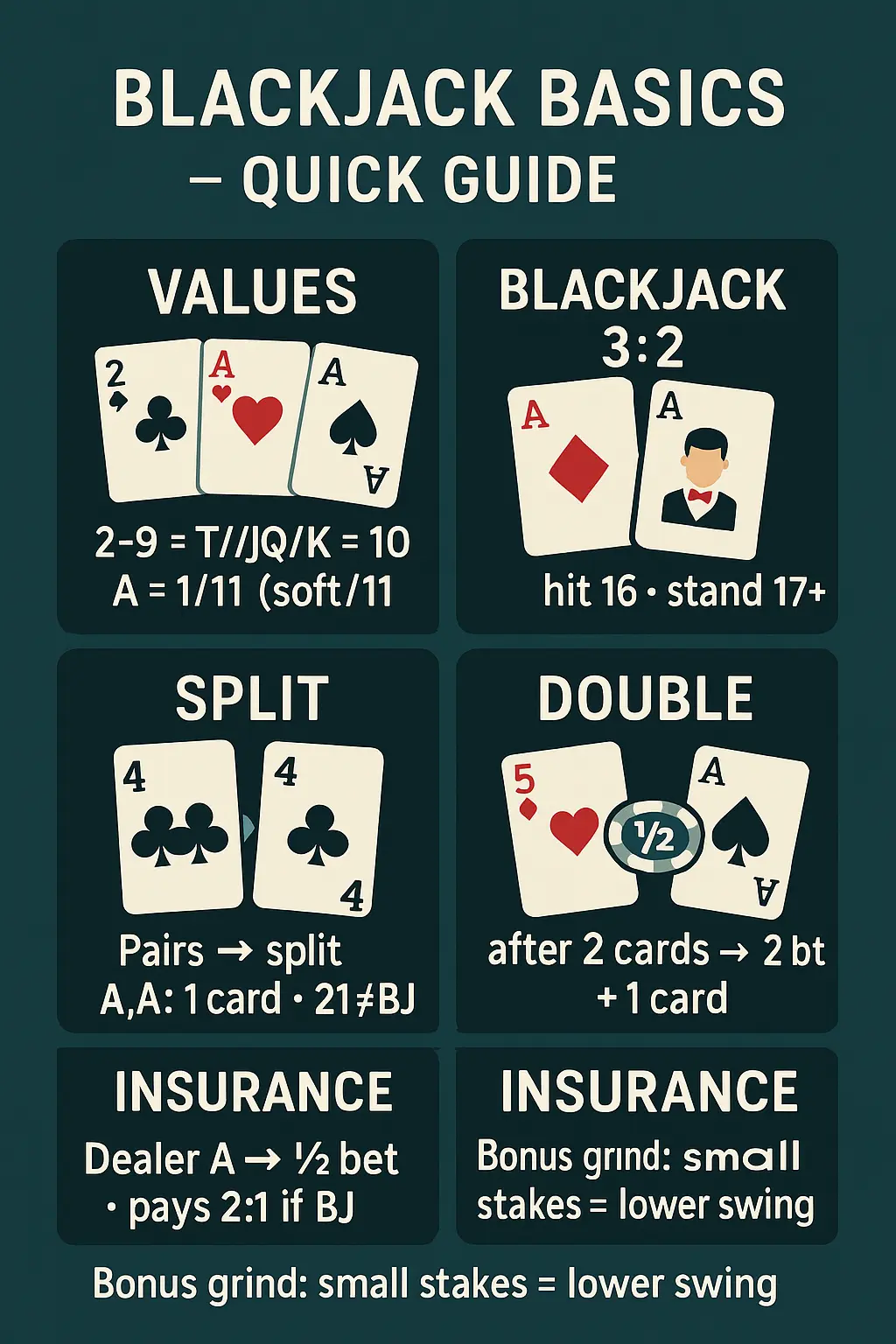 Blackjack Basics — Rules for Brick-and-Mortar & Online Casinos