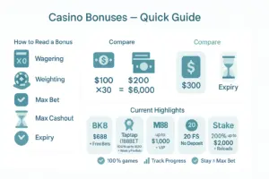 Casino Bonuses Explained: Wagering, Max Cashout & Traps