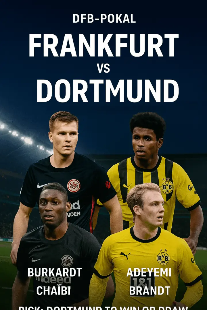 German Cup Showdown Frankfurt vs Dortmund – Visitors Aim to Stay Unbeaten