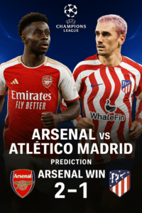 Champions League Preview | Arsenal vs Atletico Madrid – Home Dominance Favors the Gunners
