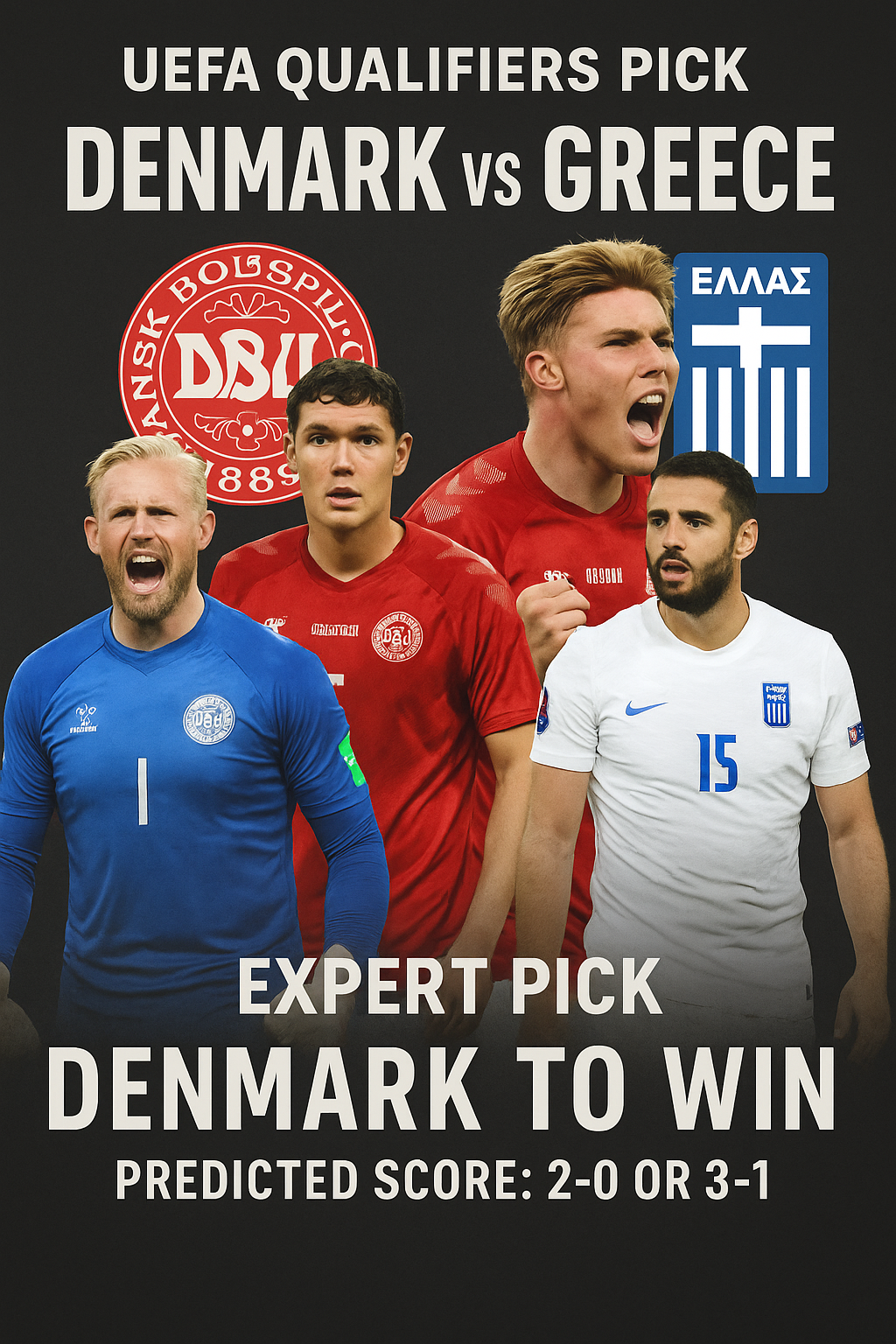 UEFA Qualifiers Pick Denmark vs Greece Home Dominance Expected from the Red Dynamite