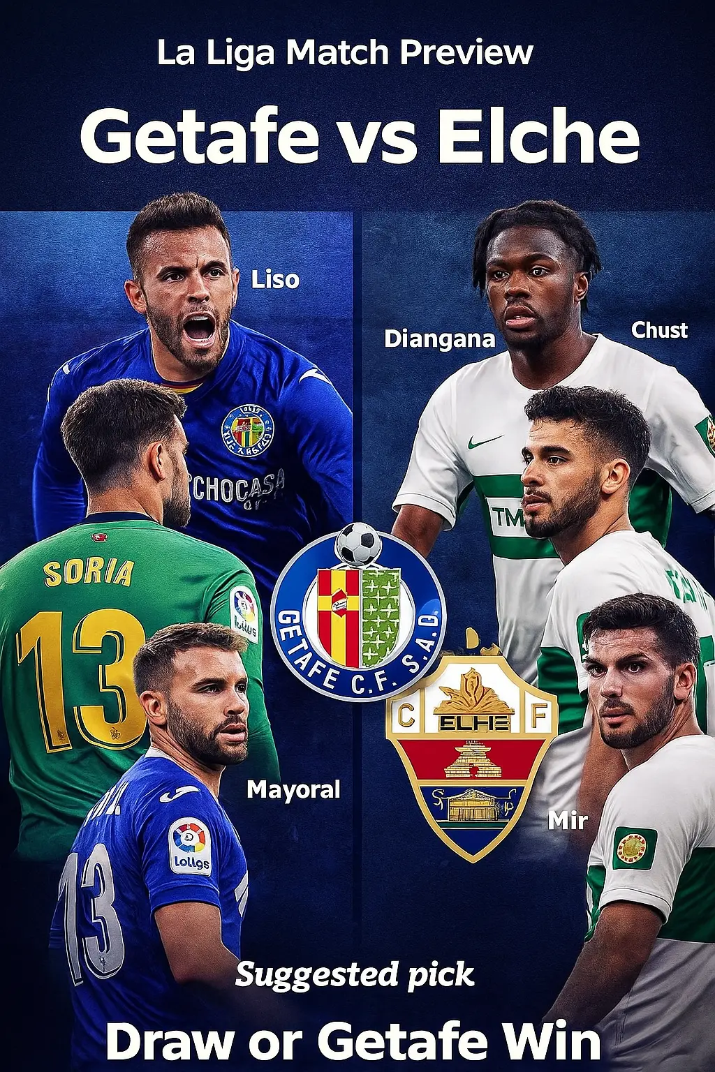 Getafe vs Elche A tight contest expected as both sides look for stability