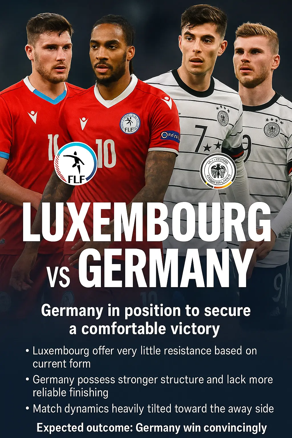 Key Match Breakdown Luxembourg vs Germany – A clash where the gap in class is simply too wide