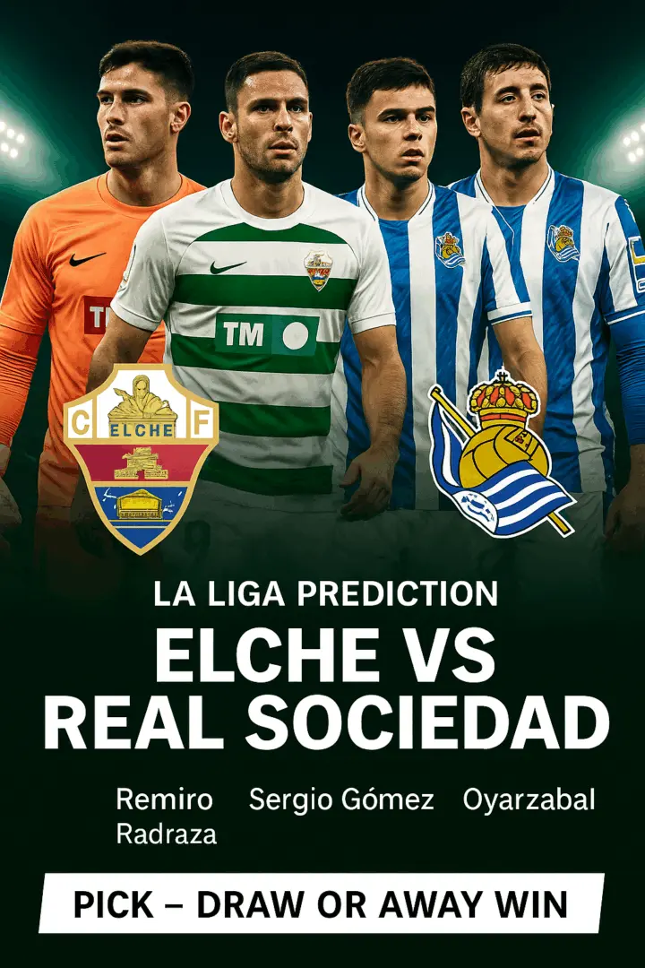 La Liga Prediction – Elche vs Real Sociedad, Visitors Favored to Extend Winning Run